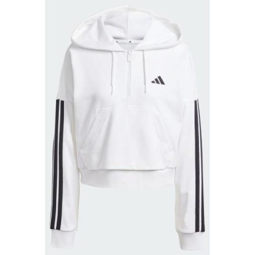 Adidas Essentials 3-Stripes French Terry Quarter-Zip Hoodie